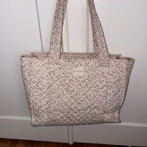 Poppy & Peonies Floral Quilted Tote Bag
